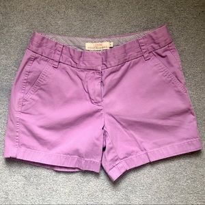 JCrew purple chino shorts
